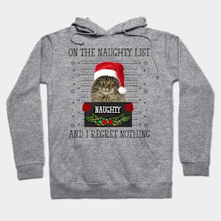 On The Naughty List And I Regret Nothing Hoodie